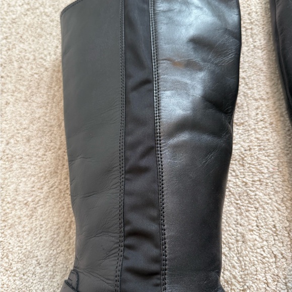 Clarks Women's Black Zip Up Dream Faux Leather Riding Boots Size 8 1/2M EUC - Picture 5 of 13